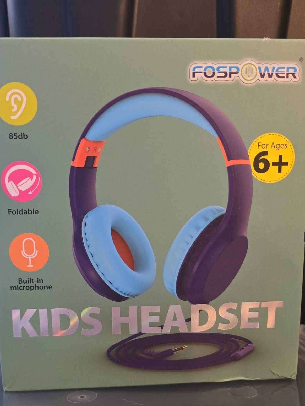 NIB - Kids Headphones in Light And Dark  Blue – Comfortable Foldable Headset